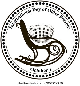 International Day of Older Persons. Vector illustration.