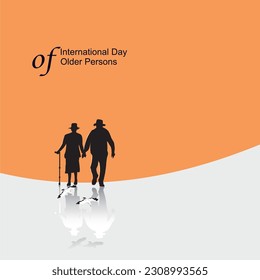 Ilustración del Vector del Día Internacional de las Personas de Edad