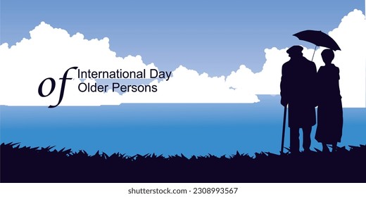 International Day of Older Persons Vector Illustration