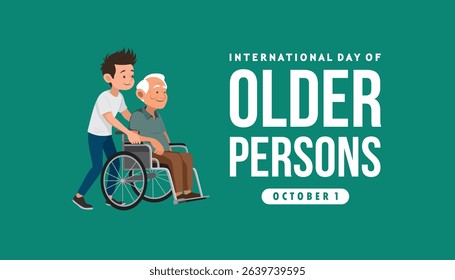 international day of older persons vector concept design
