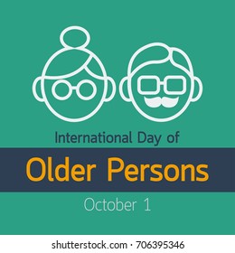 International Day of Older Persons vector icon illustration