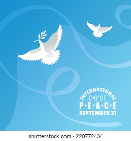 International Day of Peace background vector illustration