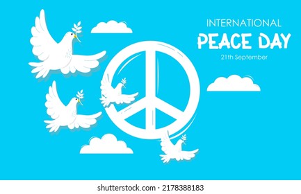 International Day Peace Banner Background Stock Vector (Royalty Free ...