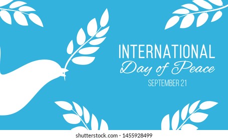 International Day of Peace banner template. Freedom and unity symbol. 