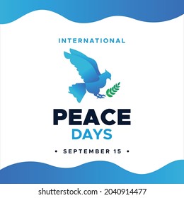 International Day Of Peace Design Background For Greeting Moment