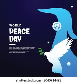 International Day Of Peace Design Background For Greeting Moment