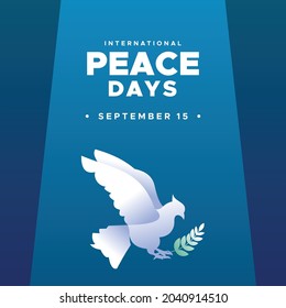 International Day Of Peace Design Background For Greeting Moment