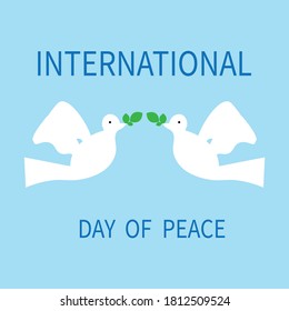 International day of peace with dove ,Vector illustration