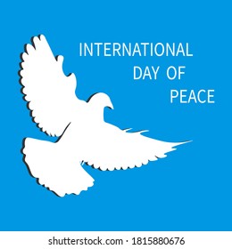 International day of peace with dove ,Vector illustration