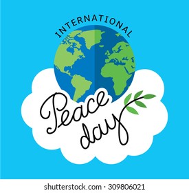 International day of peace. Flat style vector illustration
