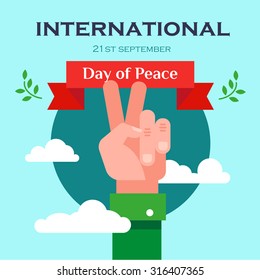 International Day Peace Flat Style Stock Vector (Royalty Free