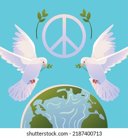 international day of peace greeting card design