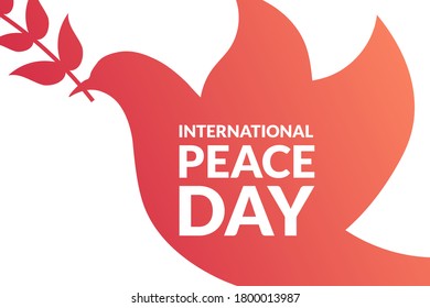 International day of peace. Holiday concept. Template for background, banner, card, poster with text inscription. Vector EPS10 illustration