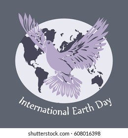 International day of Peace illustration. Dove of Peace. Vector illustration.