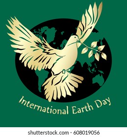 International day of Peace illustration. Dove of Peace. Vector illustration.