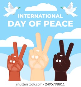 international day of peace illustration in flat design