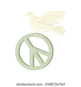 International Day Of Peace Illustration - Peace Logo and Bird