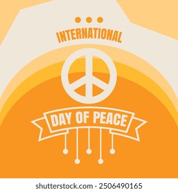 The International Day of Peace, also known as World Peace Day, is a United Nations holiday observed annually on 21 September. inspires creative designs: banners, posters, social media post, background