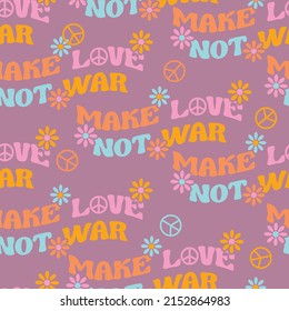  International Day of peace, Peace ,make love not war sign seamless pattern vector EPS10,Design for fashion , fabric, textile, wallpaper, cover, web , wrapping and all prints 
