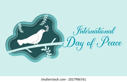 International day of Peace is observed every year on September 21, it is a concept of societal friendship and harmony in the absence of hostility and violence. Vector illustration
