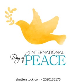 International day of Peace is observed every year on September 21, it is a concept of societal friendship and harmony in the absence of hostility and violence. Vector illustration
