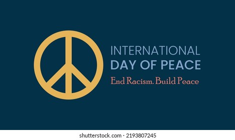 International Day of peace is observed world wide on september 21st every year. Vector illustration of peace sign for poster, banner, blogs and background.