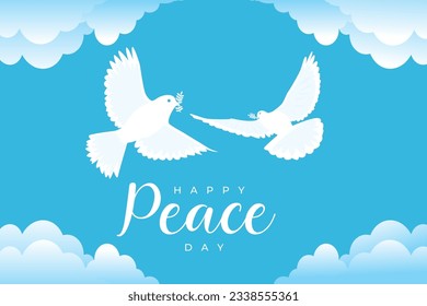 International Day of Peace. Pigeon vector illustration