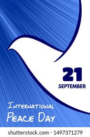 International day of peace poster, banner template. Vector illustration