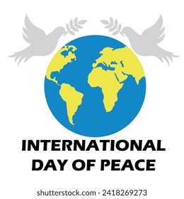 international day of peace, Sep 21 , international peace day. Illustration concept present peace world. Vector illustrate.
