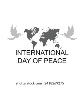 international day of peace, Sep 21 , international peace day. Illustration concept present peace world. Vector illustrate.
