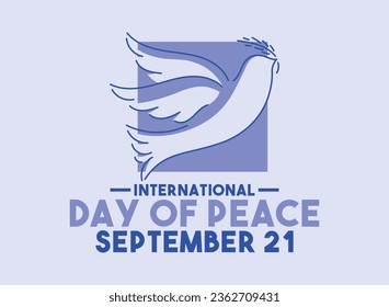International Day of Peace. September 21. Eps 10.