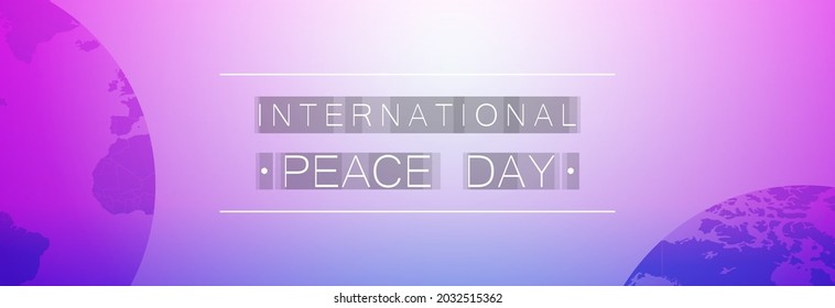 International Day of Peace, vector. Holiday card. 