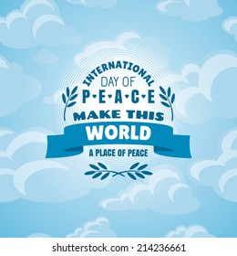 International Day of Peace vector illustration