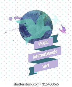 International Day of Peace vector illustration