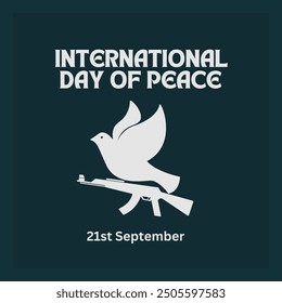 international day of peace. World Peace Day is celebrated on September 21 Vector illustration 