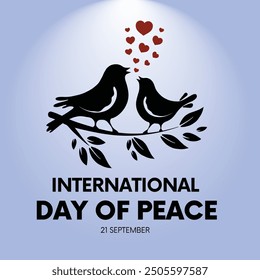 international day of peace. World Peace Day is celebrated on September 21 Vector illustration 