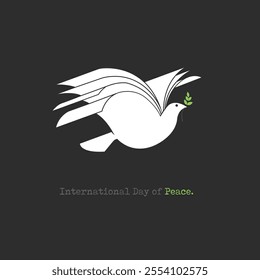 International Day of Peace, World Peace Day, Concept of Peace, September 21, vector, concept, creative, banner, poster, typography, social media post, celebration, flyer, illustration