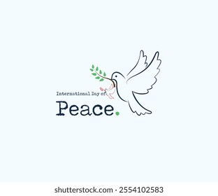 International Day of Peace, World Peace Day, Concept of Peace, September 21, vector, concept, creative, banner, poster, typography, social media post, celebration, flyer, illustration