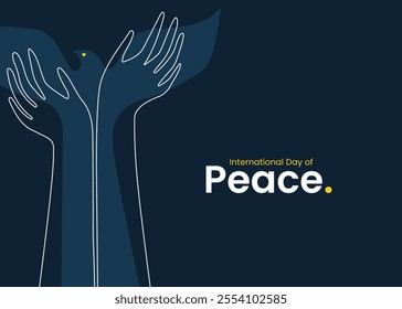 International Day of Peace, World Peace Day, Concept of Peace, September 21, vector, concept, creative, banner, poster, typography, social media post, celebration, flyer, illustration