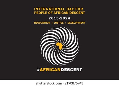 International Day for People of African Descent vector artwork for web and print uses