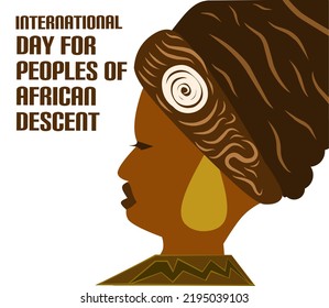 International Day People African Descent Stock Vector (Royalty Free