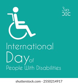 International Day of People With Disabilities, to raise awareness of the situation of disabled persons in all aspects of life. Vector illustration 3rd December.