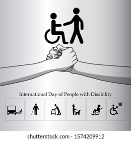 International Day Of People With Disability. 3rd December Symbol World Disability.