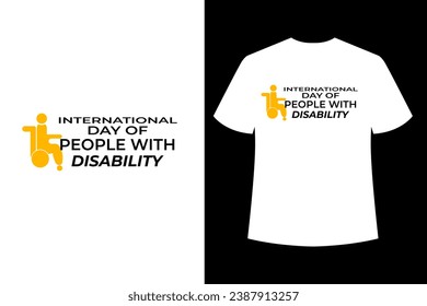 International day of people with disability typography t-shirt design white
