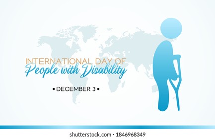 International Day Of People with Disabilty Vector Illustration. Suitable for greeting card, poster and banne