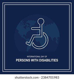International Day of Persons with Disabilities background. Vector illustration.