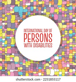 International Day of Persons with Disabilities. Design suitable for greeting card poster and banner