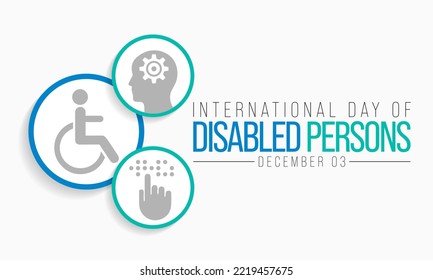 International Day of Persons with Disabilities (IDPD) is celebrated every year on 3 December. to raise awareness of the situation of disabled persons in all aspects of life. Vector illustration