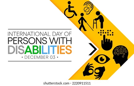 International Day of Persons with Disabilities (IDPD) is celebrated every year on 3 December. to raise awareness of the situation of disabled persons in all aspects of life. Vector illustration