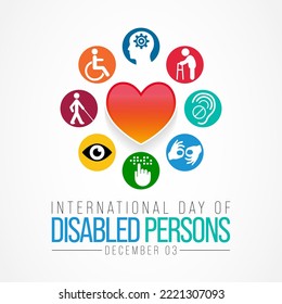 International Day of Persons with Disabilities (IDPD) is celebrated every year on 3 December. to raise awareness of the situation of disabled persons in all aspects of life. Vector illustration